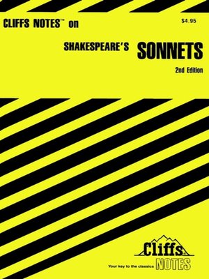 cover image of CliffsNotes on Shakespeare's Sonnets